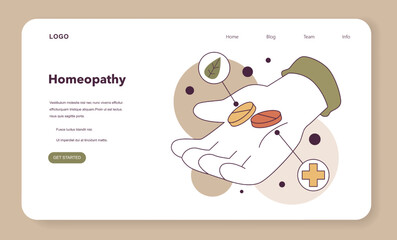 Choice between evidence-based medicine and homeopathy web banner