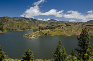 Las Ninas dam. The Nublo Rural Park. Tejeda. Gran Canaria. Canary Islands. Spain.