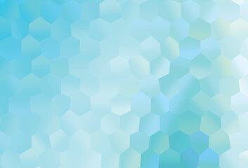 Fototapeta na wymiar Light BLUE vector backdrop with hexagons.
