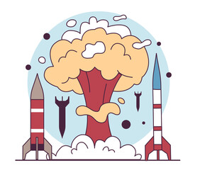 XX cetury. Nuclear weapon development. Military technology