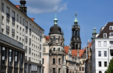 Fototapeta na wymiar Gasse in der Altstadt von Dresden