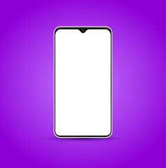 Smartphone Modern Blank Isolated Mockup Social Media Presentation Vector Template