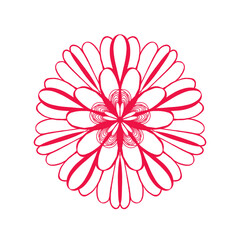 Red abstract flower