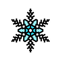 snowflake winter color icon vector. snowflake winter sign. isolated symbol illustration