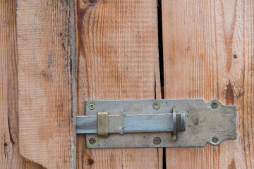 wooden door boards lock locked storage rooms