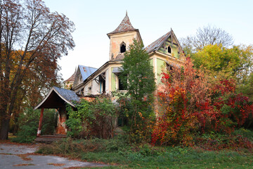 Abandoned historical mansion in Kopiliv, Ukraine