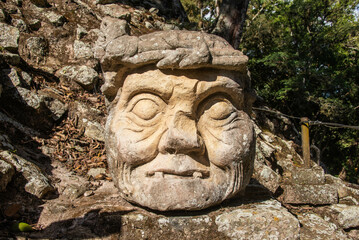Ancient Old Man’s Head, Copan Ruinas, Honduras