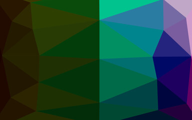 Dark Multicolor, Rainbow vector triangle mosaic cover.