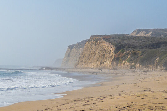 Beach along route 1 in Califrnia in San Francisco area