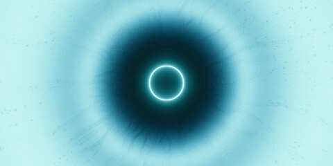 high tech circle technology background modern light pipe light circle background 3D illustration