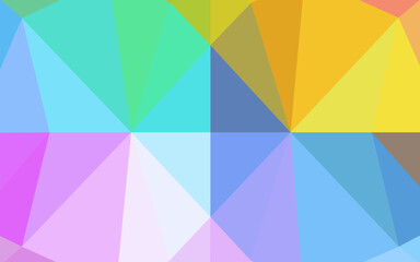 Fototapeta premium Light Multicolor, Rainbow vector polygonal template.
