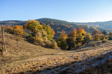 Plakat Amazing Autumn Landscape of Erul mountain, Bulgaria