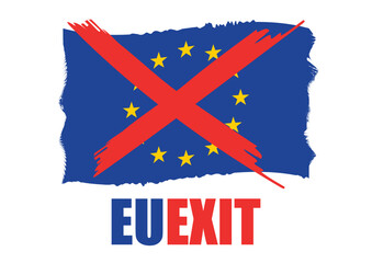 European Exit Symbol on white background for copy space - 531777768