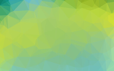 Light Green, Yellow vector abstract mosaic background.