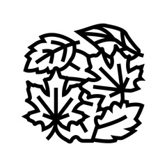 foliage autumn line icon vector. foliage autumn sign. isolated contour symbol black illustration