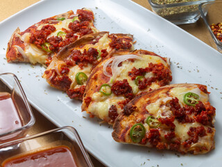 mini pizza on a plate