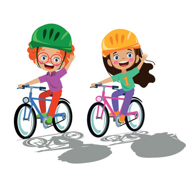 Girl riding bike with boy sale