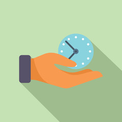Keep work hour icon flat vector. Office time. Flex worker