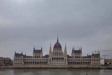 Fototapeta premium parliament building in budapest on the banks of the danube river