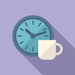 Flexible working hours icon flat vector. Work time. Business office