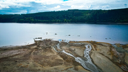 Lake Vyrnwy in Wales, UK - aerial view 14