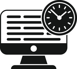 People work hour icon simple vector. Office time. Home schedule