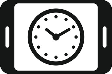 Smartphone work hour icon simple vector. Flexible time. Office balance