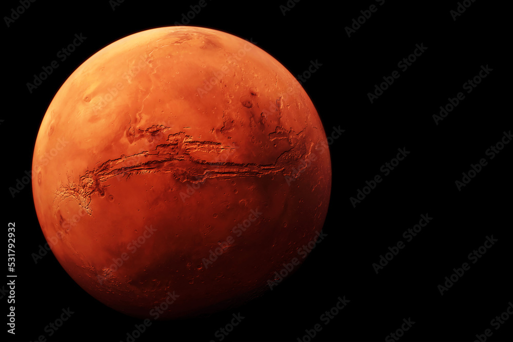 Canvas Prints planet mars on a dark background. elements of this image furnished by nasa