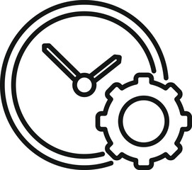 Office hour icon outline vector. Flexible work. Home businessman