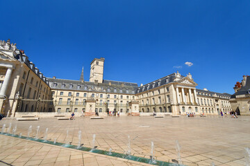 Fototapeta na wymiar Burgundy, France. The former Palace of the Dukes of Burgundy in the city of Dijon. August 7, 2022.