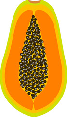 Papaya cut fruit