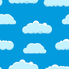 Seamless background with clouds