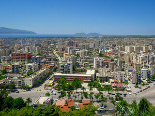 Fototapeta premium Panorama of Vlore, Albania