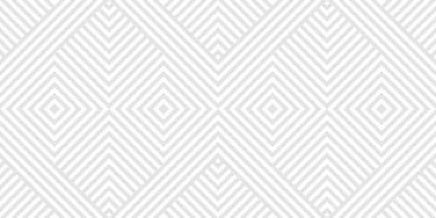 Geometric lines seamless pattern. Simple vector texture with diagonal stripes, lines, squares, chevron, zigzag. Abstract light gray linear graphic background. Subtle modern minimal repeat geo design