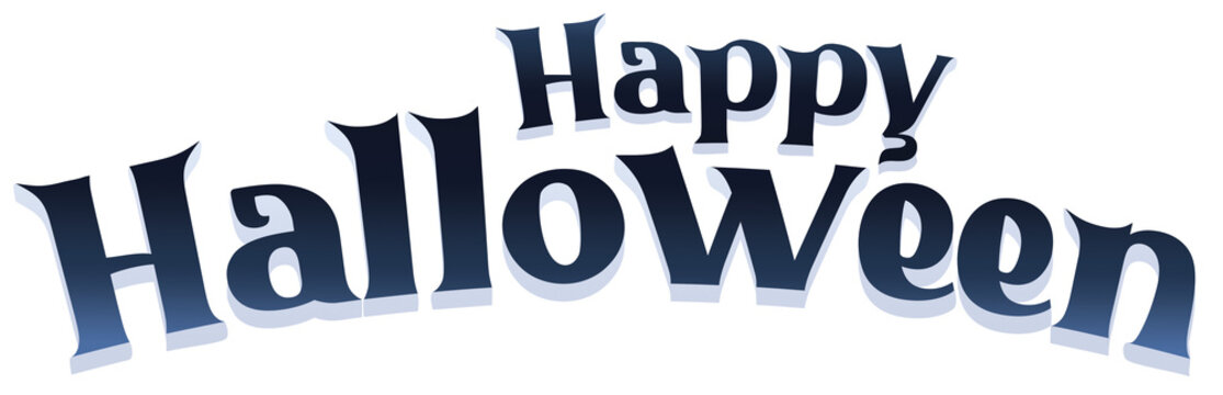 Happy Halloween Text Banner png. Text isolated on transparent background. Halloween. 3d text
