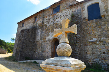 Medieval monastery and church building in Provence.