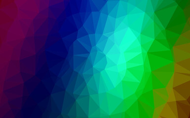 Dark Multicolor, Rainbow vector triangle mosaic cover.