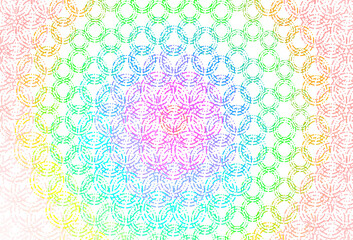 Light multicolor, rainbow vector pattern with spheres.