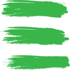 Green brush stroke set isolated on background. Collection of trendy brush stroke vector for green ink paint, grunge backdrop, dirt banner, watercolor design and dirty texture. Brush stroke vector