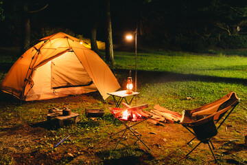 キャンプ場の夜