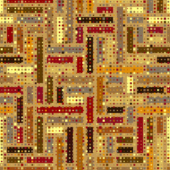 Abstract seamless pattern. Repeated art background. klim style in yellow color. Repeating modern texture for design prints. Repeat grunge gustav patern. Clash painting effect. Vector illustration