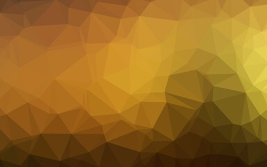 Dark Yellow, Orange vector low poly layout.
