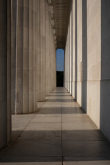 Rock poles of Lincoln Memorial in Washington DC