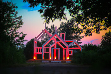 monument ghost village dedicated to the victory in the Great Patriotic War