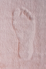 One barefoot foot trace