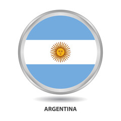 Argentina  flag badge, icon, button, vector series