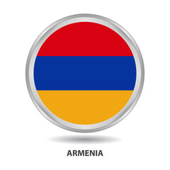 Armenia  flag badge, icon, button, vector series