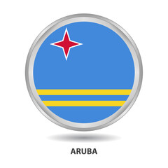 Aruba  flag badge, icon, button, vector series