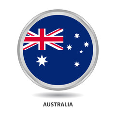 Obraz na płótnie Canvas Australia flag badge, icon, button, vector series