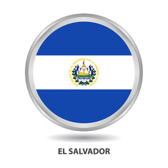 Fototapeta premium El Salvador round flag design is used as badge, button, icon, wall painting